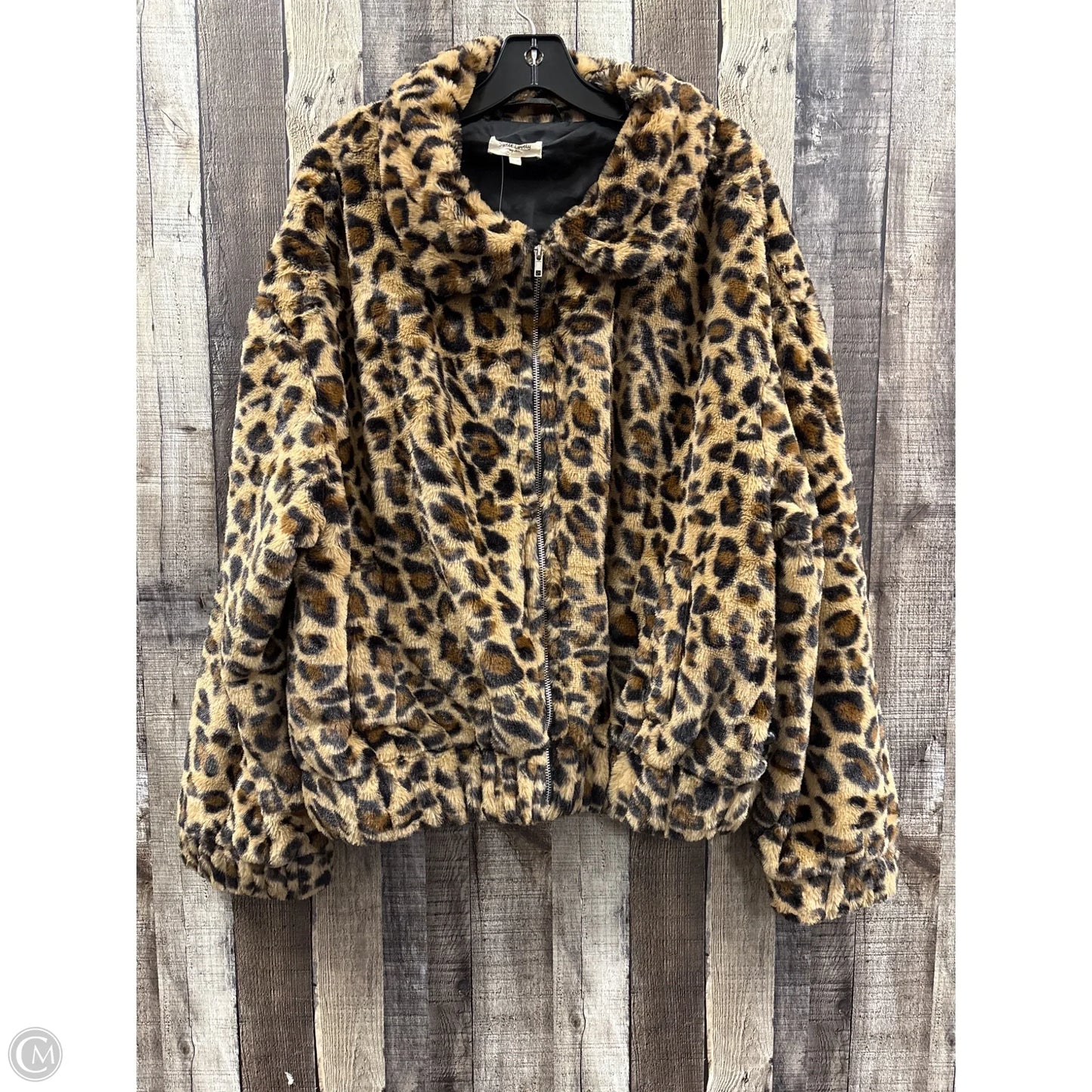 Jacket Faux Fur & Sherpa By Sweet Lovely In Animal Print, Size: 2x