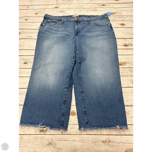 Jeans Wide Leg By Madewell In Blue Denim, Size: 24