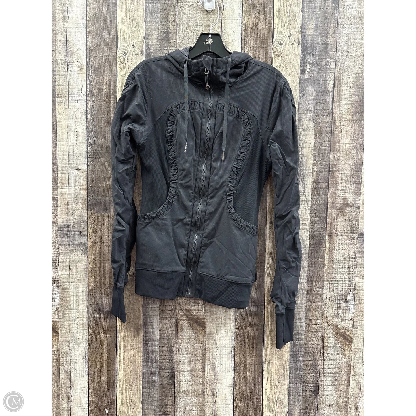 Athletic Jacket By Lululemon In Black, Size: S