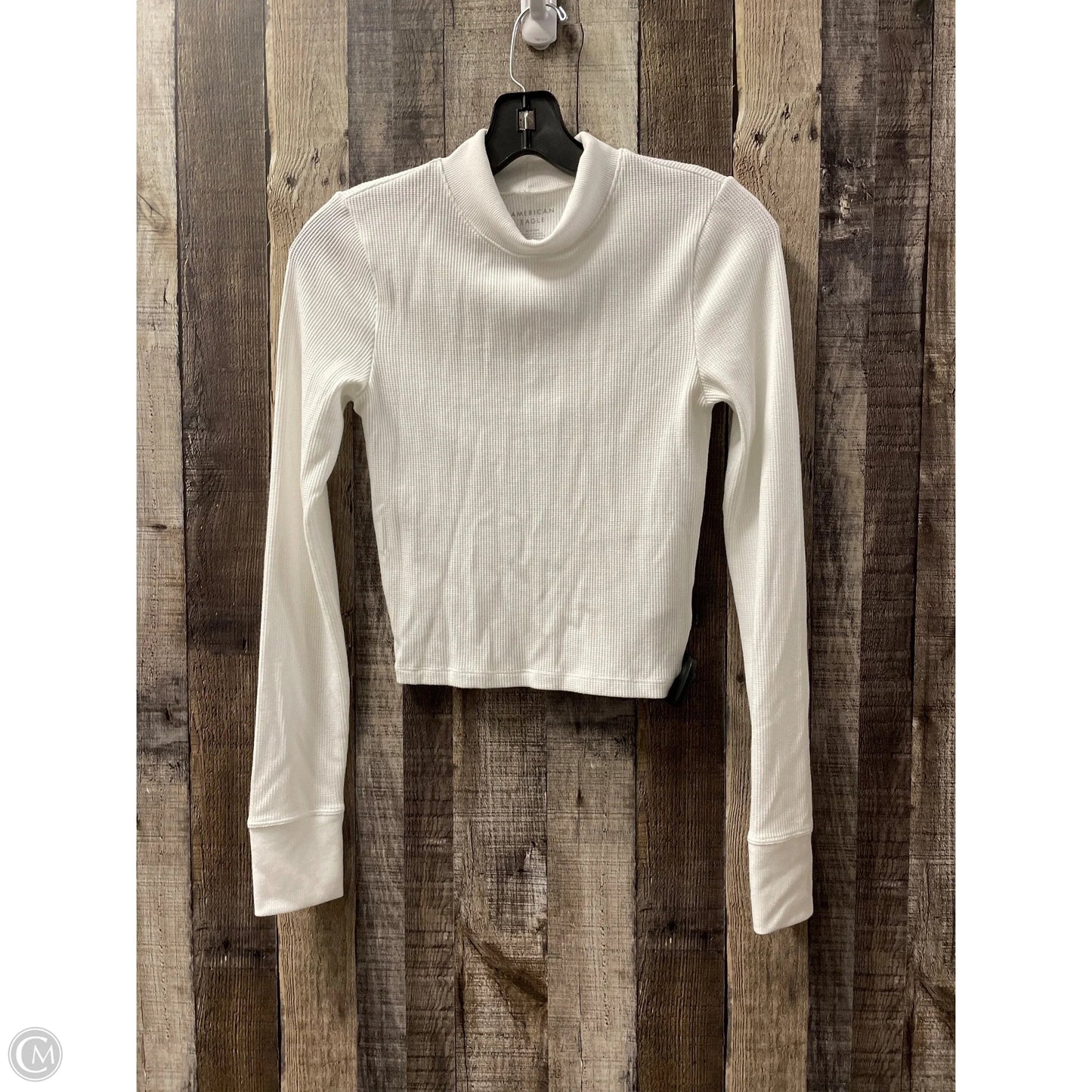 Top Long Sleeve By American Eagle In White, Size: S