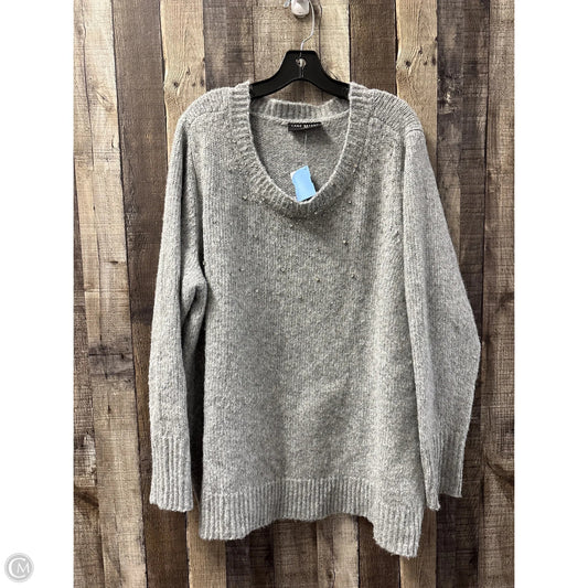 Sweater By Lane Bryant In Grey, Size: 3x