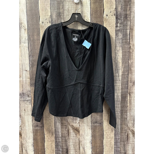Top Long Sleeve By Torrid In Black, Size: 3x