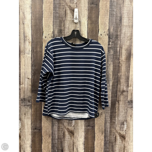 Top 3/4 Sleeve By Bobeau In Striped Pattern, Size: S