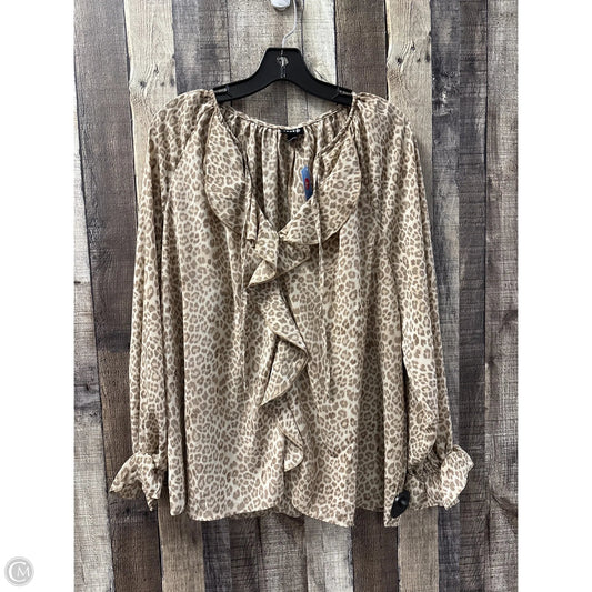 Top Long Sleeve By Torrid In Animal Print, Size: Xl