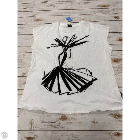 Top Short Sleeve Basic By Inc In White, Size: Xxl