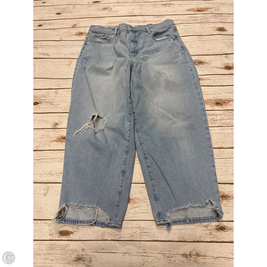 Jeans Cropped By Loft In Blue Denim, Size: 12