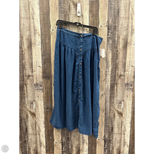 Skirt Maxi By Lc Lauren Conrad In Blue Denim, Size: L