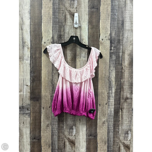 Top Short Sleeve By Free People In Tie Dye Print, Size: S
