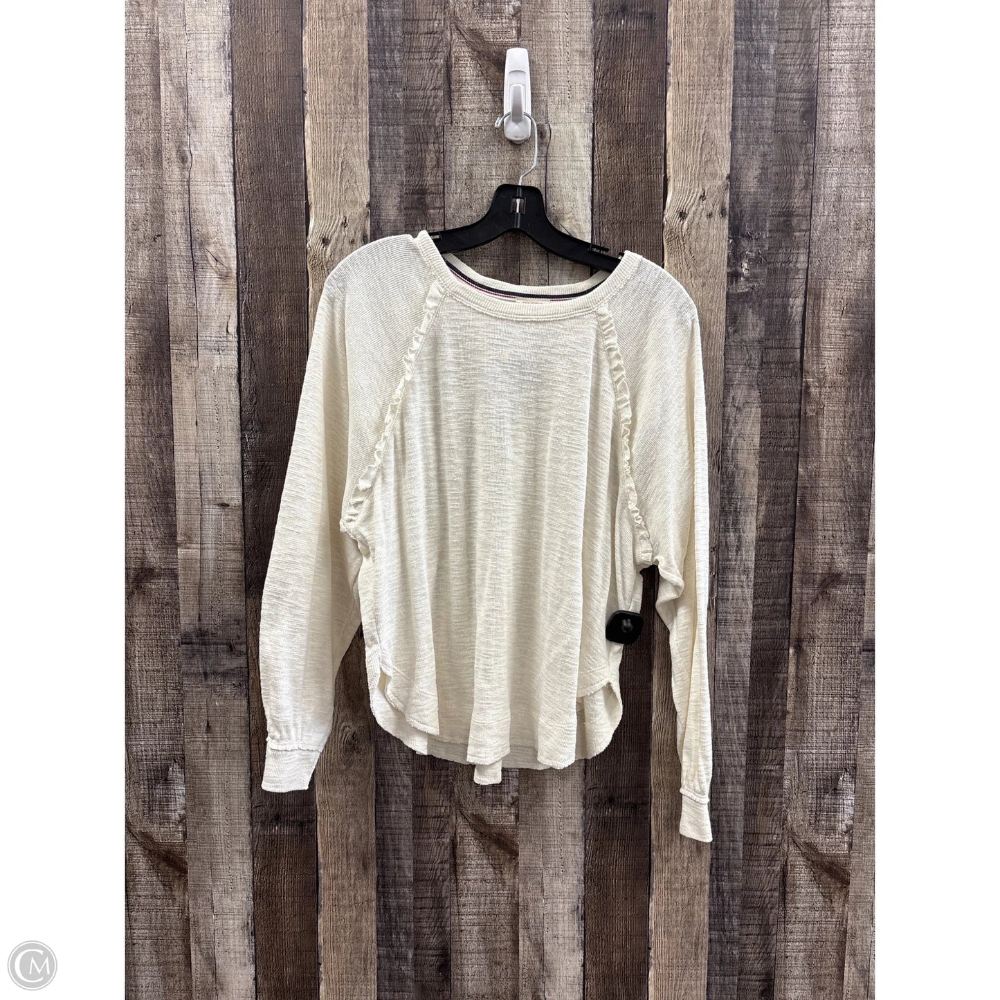 Top Long Sleeve By Pilcro In Cream, Size: S