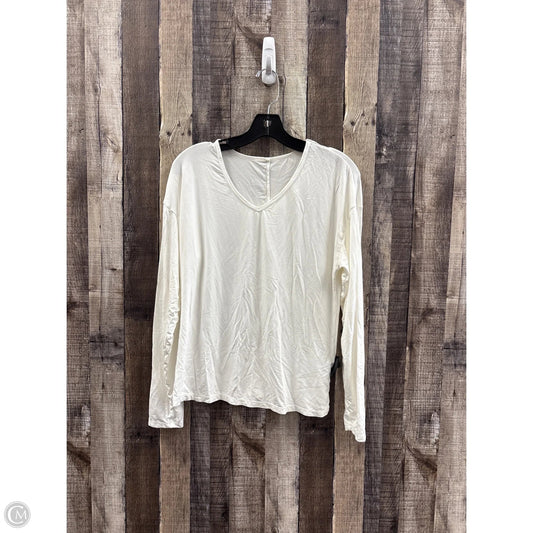 Athletic Top Long Sleeve Crewneck By Halara In Ivory, Size: S