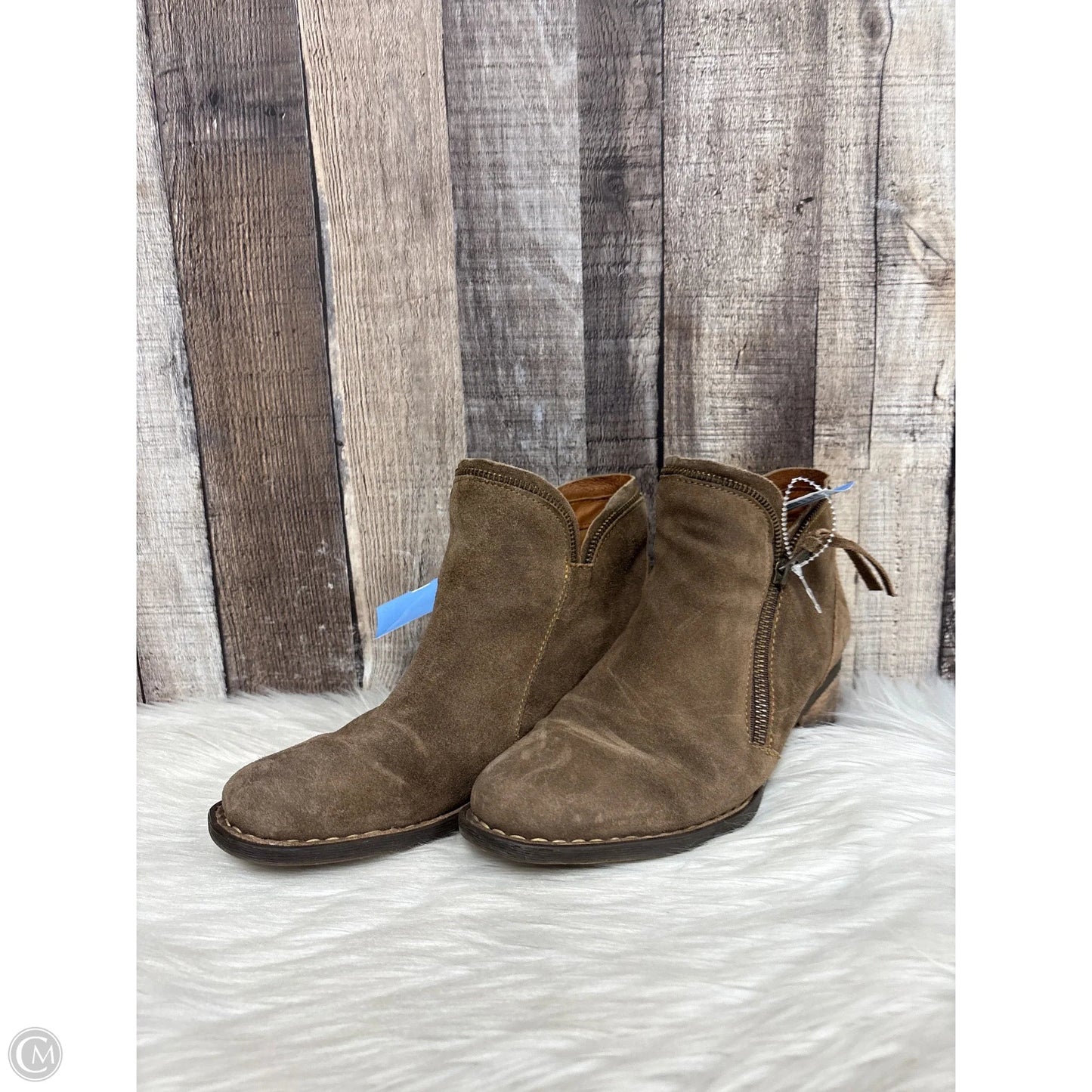 Boots Ankle Heels By Born In Brown, Size: 8