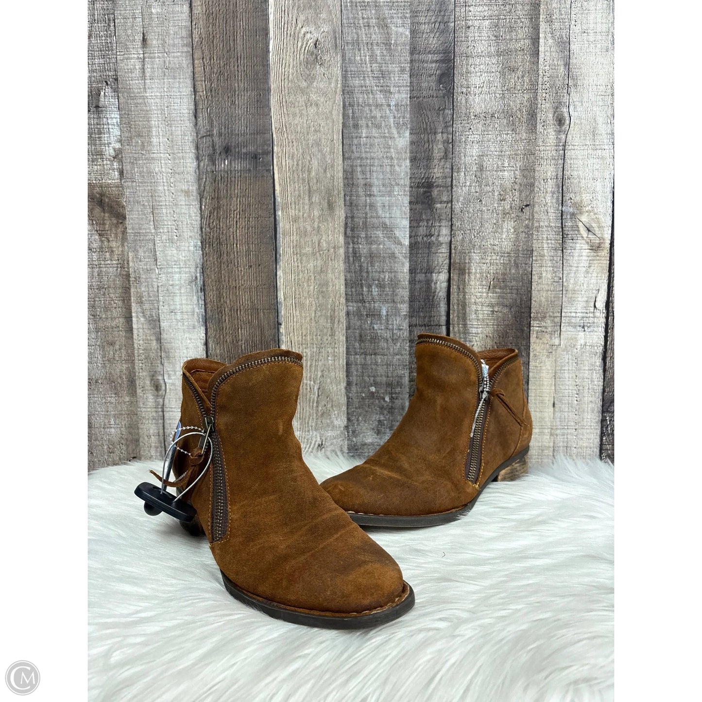 Boots Ankle Heels By Born In Brown, Size: 8