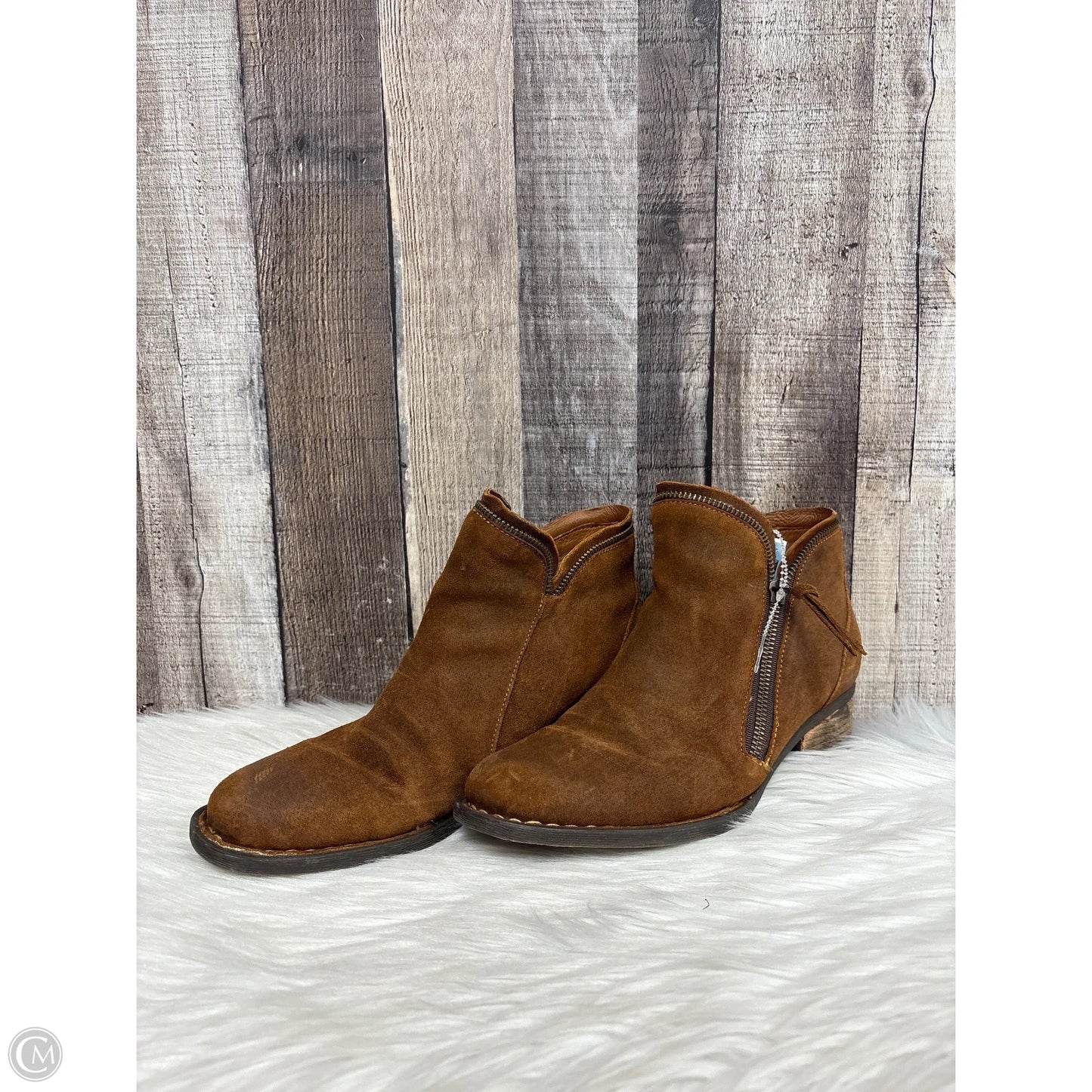 Boots Ankle Heels By Born In Brown, Size: 8