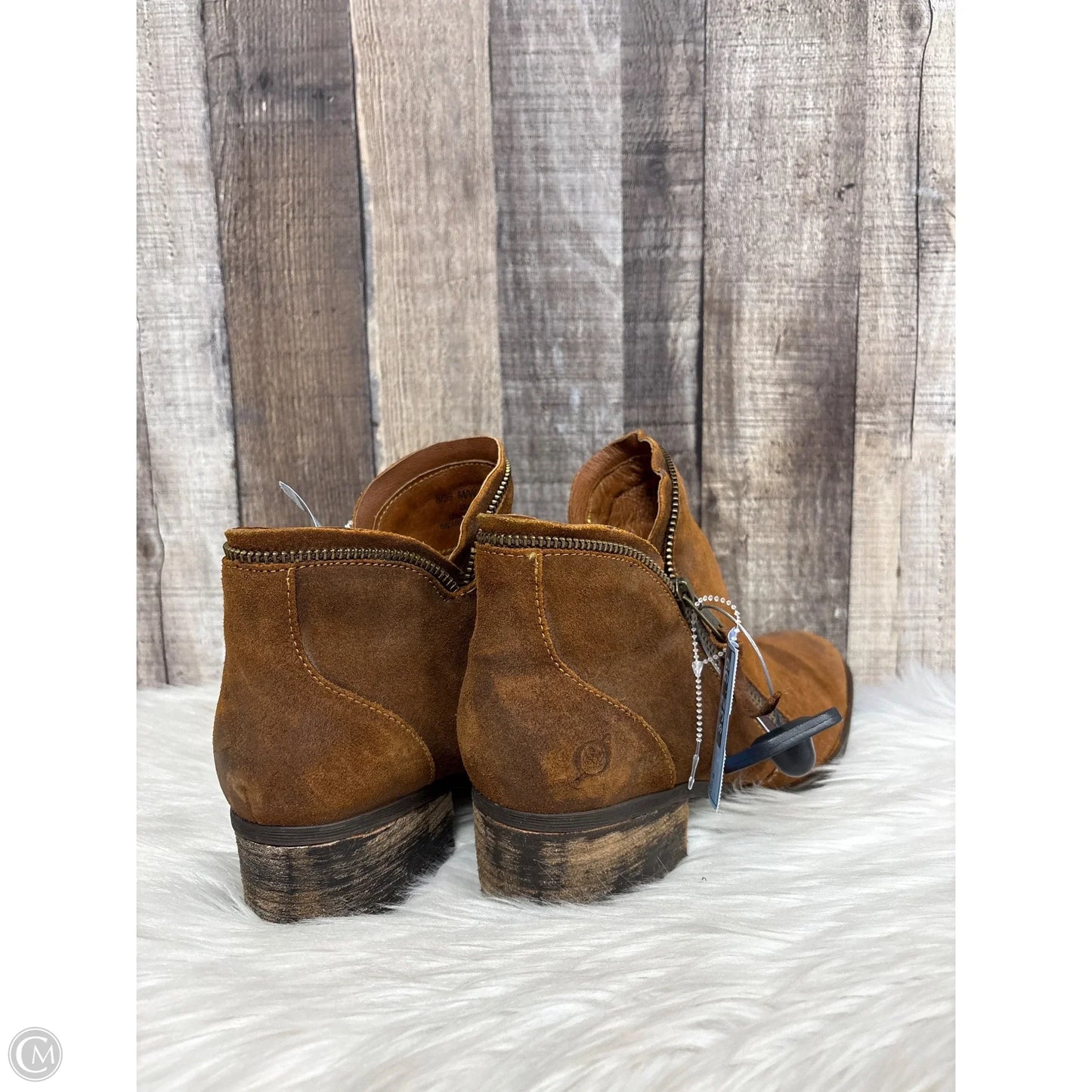 Boots Ankle Heels By Born In Brown, Size: 8