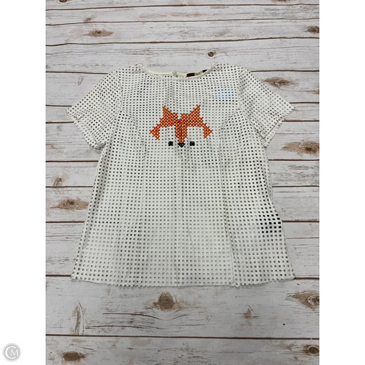 Top Short Sleeve By Eva Franco In Cream, Size: M