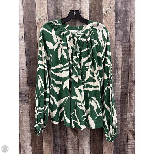 Top Long Sleeve By H&m In Green & Grey, Size: Xxl