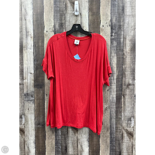 Top Short Sleeve By Cabi In Red, Size: M