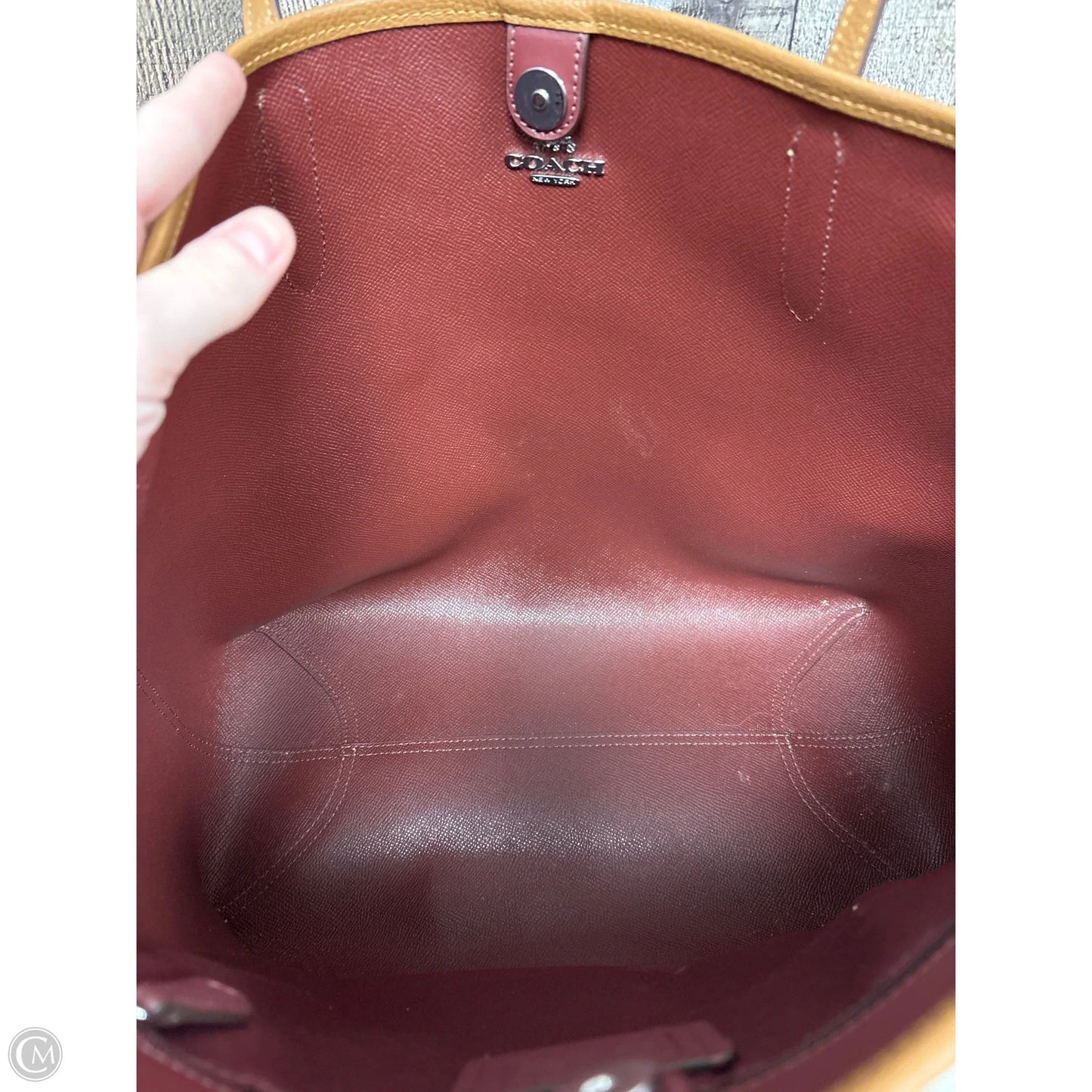 Tote Designer By Coach, Size: Large