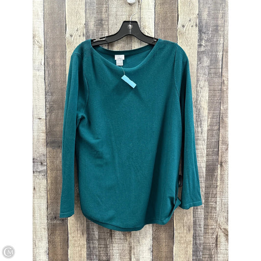 Top Long Sleeve By Chicos In Teal, Size: M