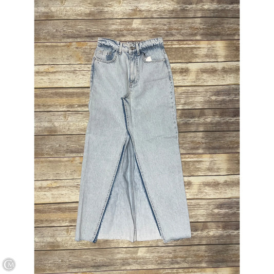 Skirt Maxi By Zara In Blue Denim, Size: Xs