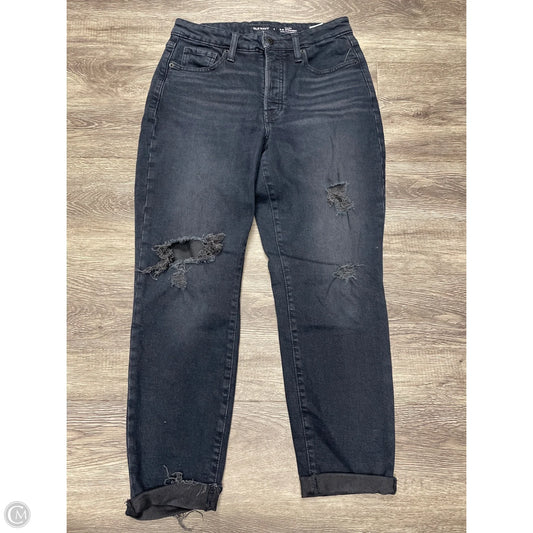 Jeans Straight By Old Navy In Black Denim, Size: 6