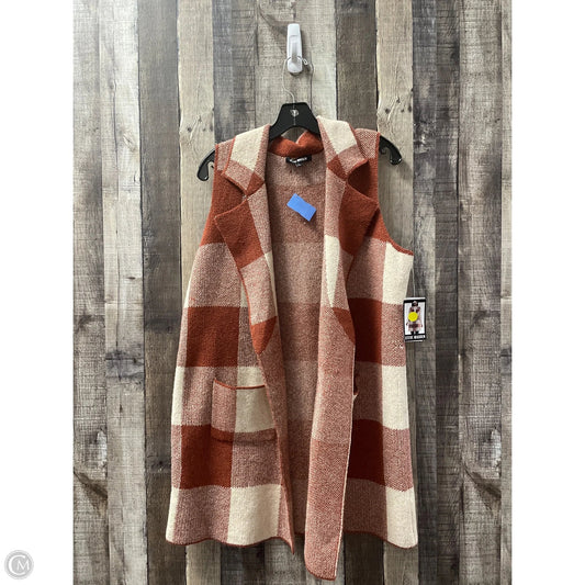 Cardigan By Steve Madden In Brown & Cream, Size: L