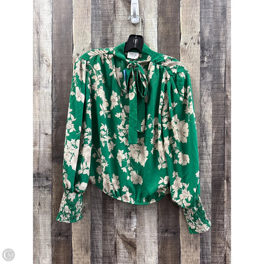 Top Long Sleeve By Sienna Sky In Green, Size: L