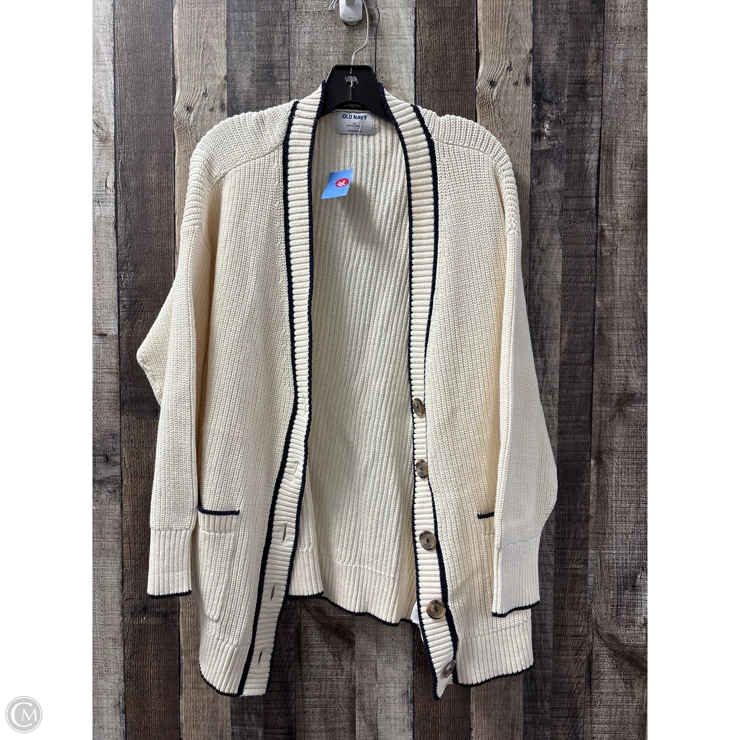 Sweater Cardigan By Old Navy In Beige, Size: 2x
