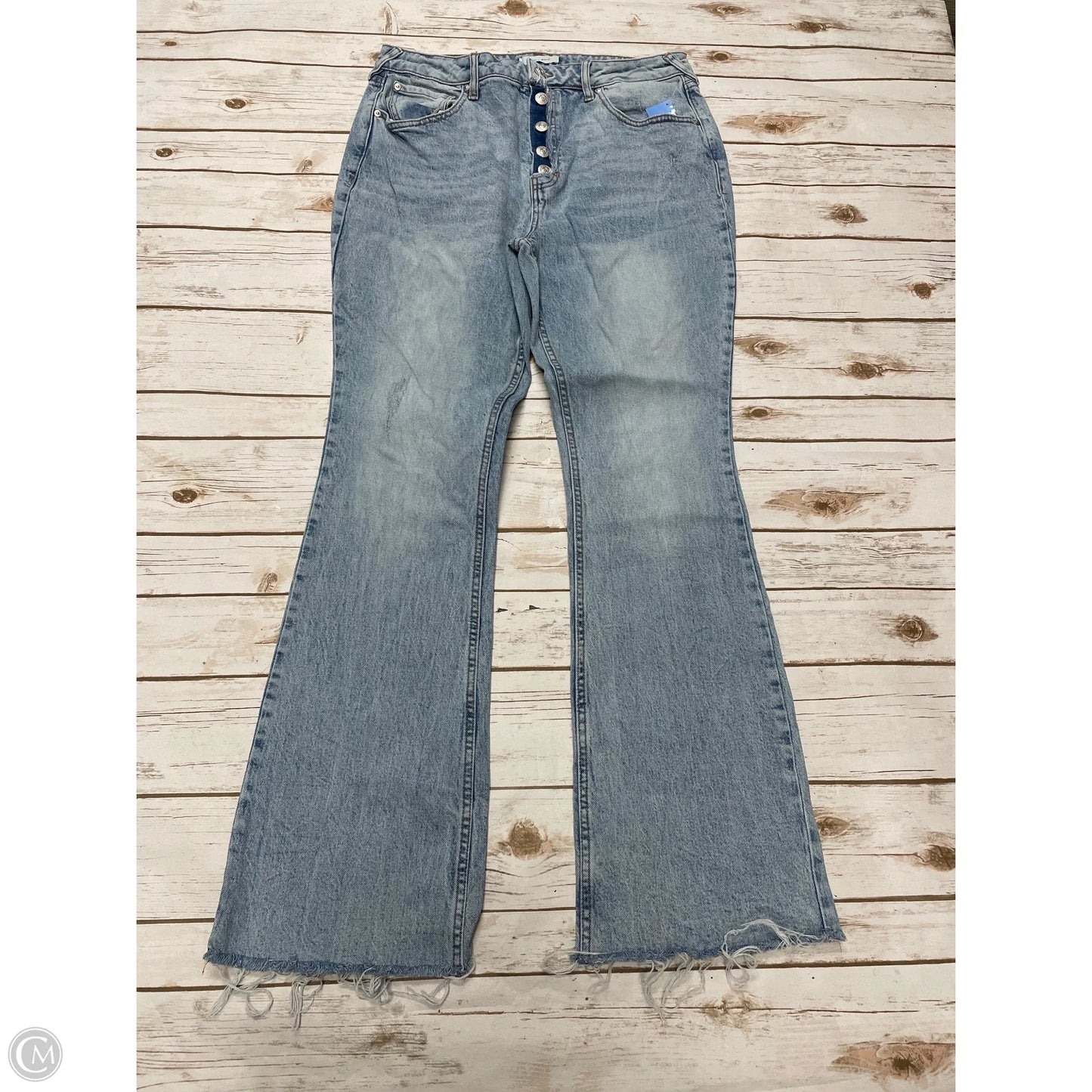 Jeans Flared By Cme In Blue Denim, Size: 12