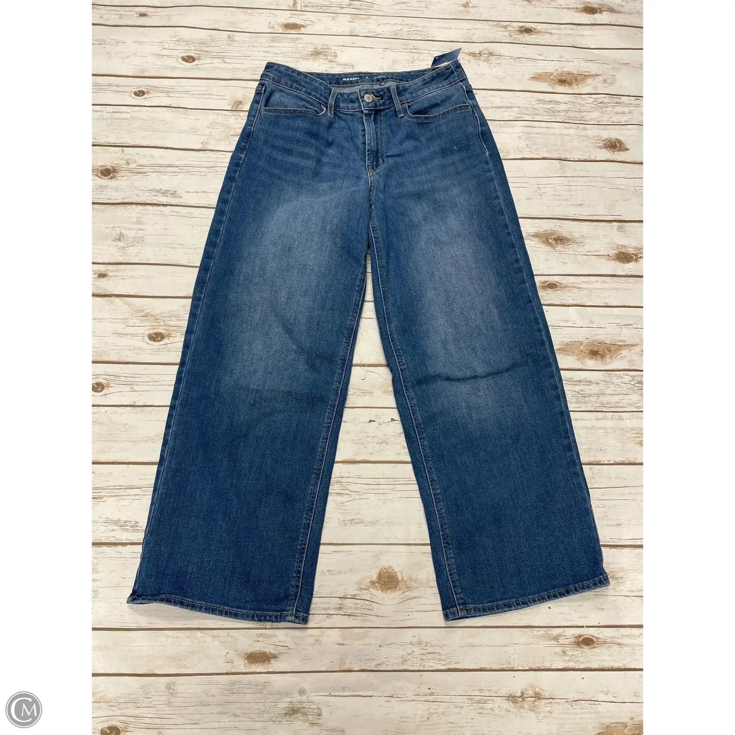 Jeans Wide Leg By Old Navy In Blue Denim, Size: 8p