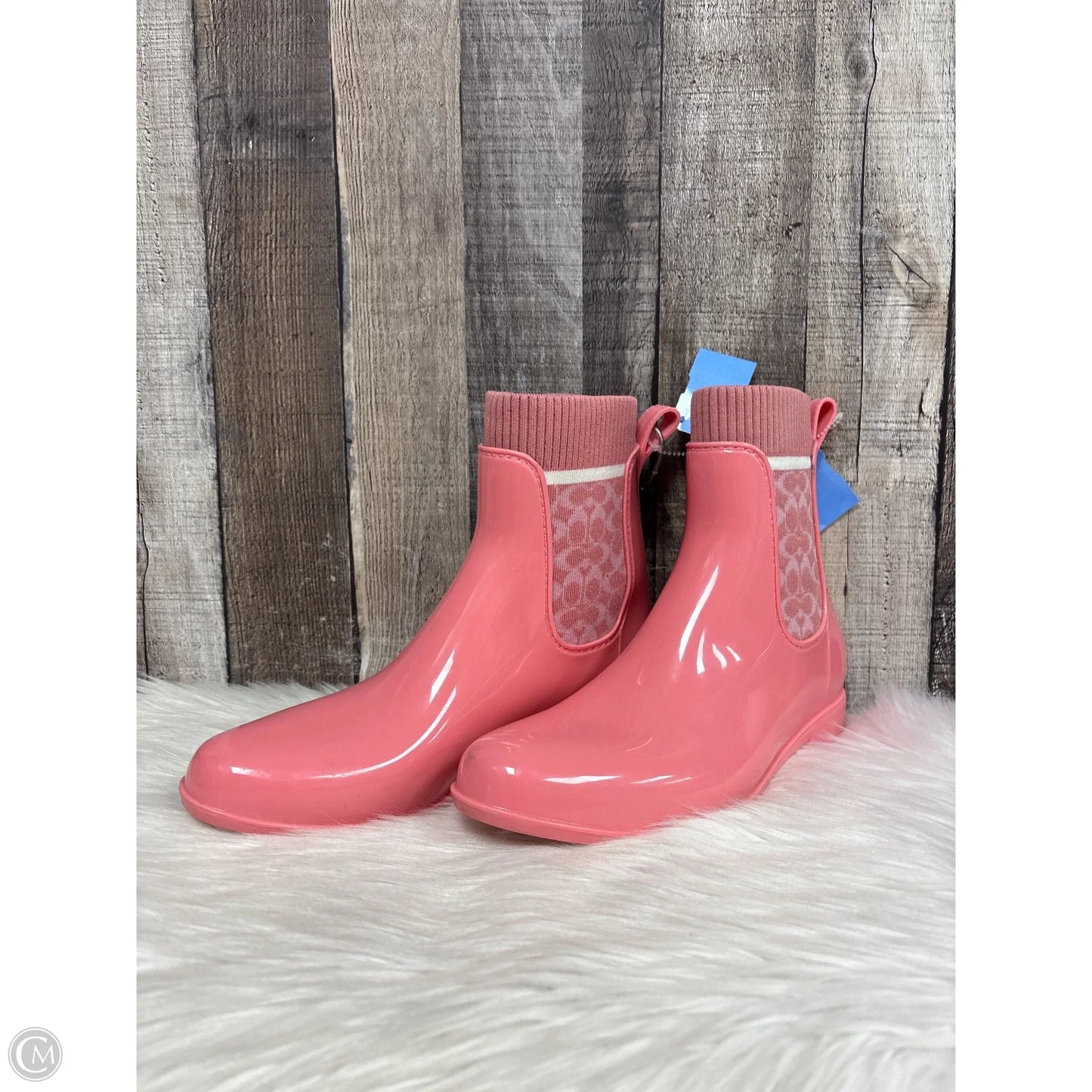 Boots Designer By Coach In Pink, Size: 9