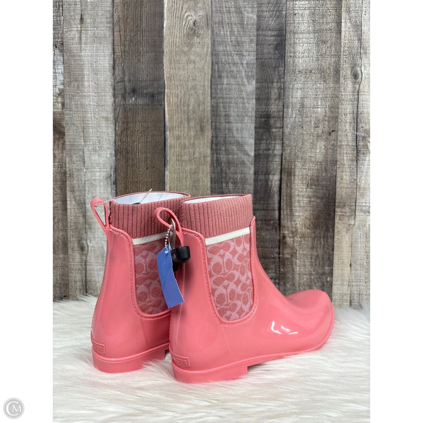 Boots Designer By Coach In Pink, Size: 9