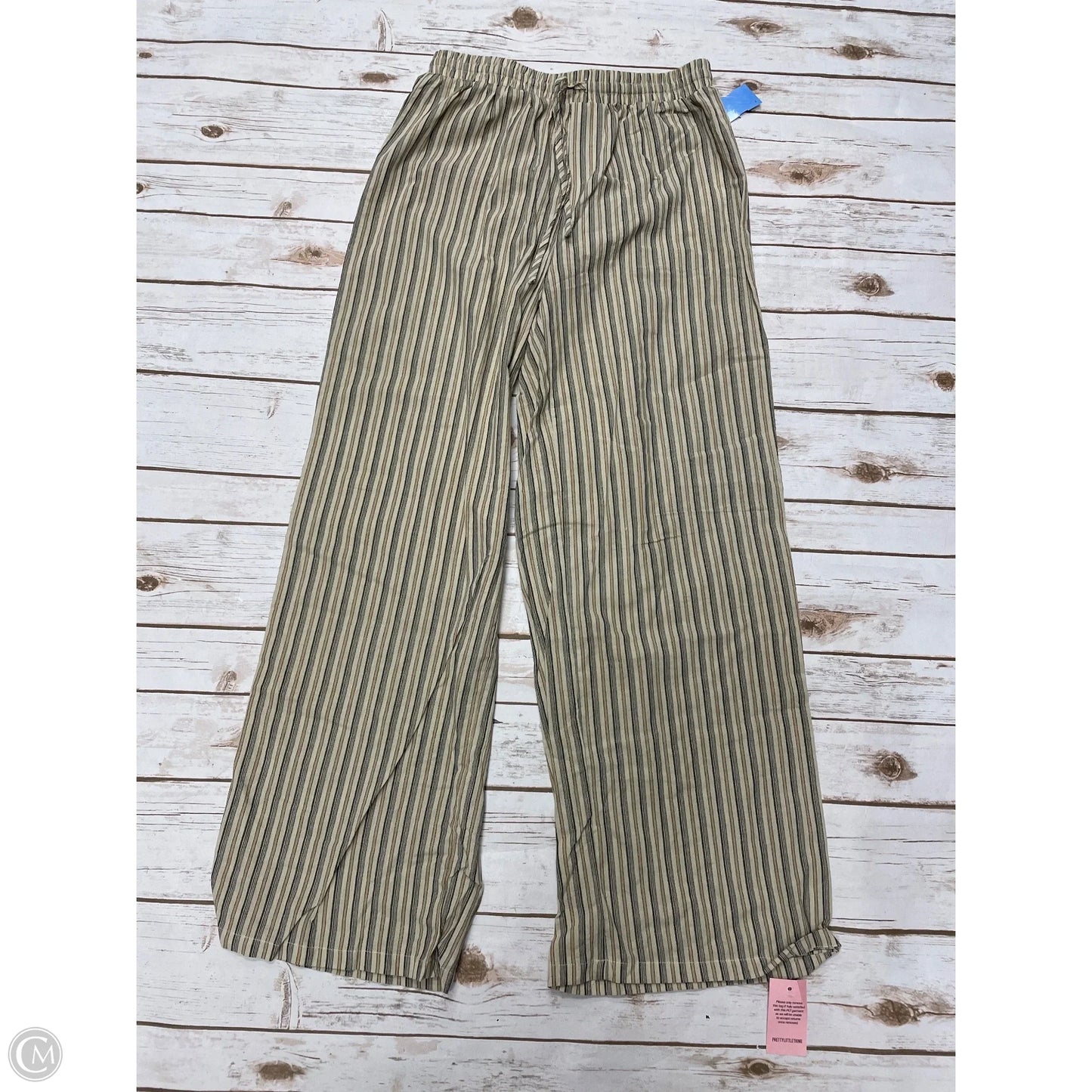 Pants Set 2pc By Pretty Little Thing In Striped Pattern, Size: 8