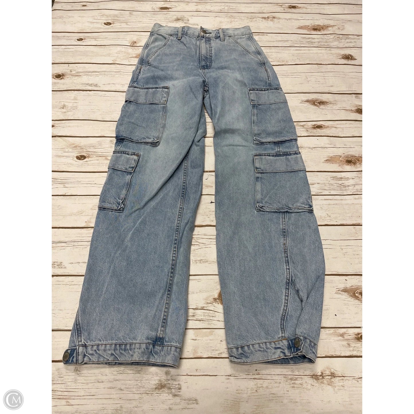 Jeans Wide Leg By Cme In Blue Denim, Size: 0