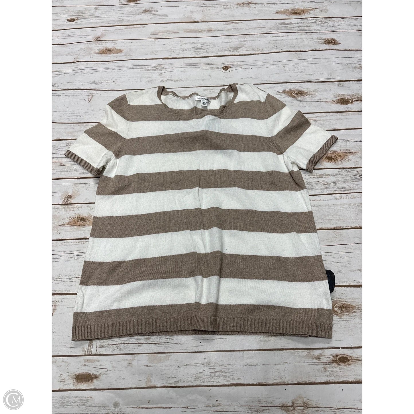 Sweater Short Sleeve By Croft And Barrow In Beige, Size: Xl