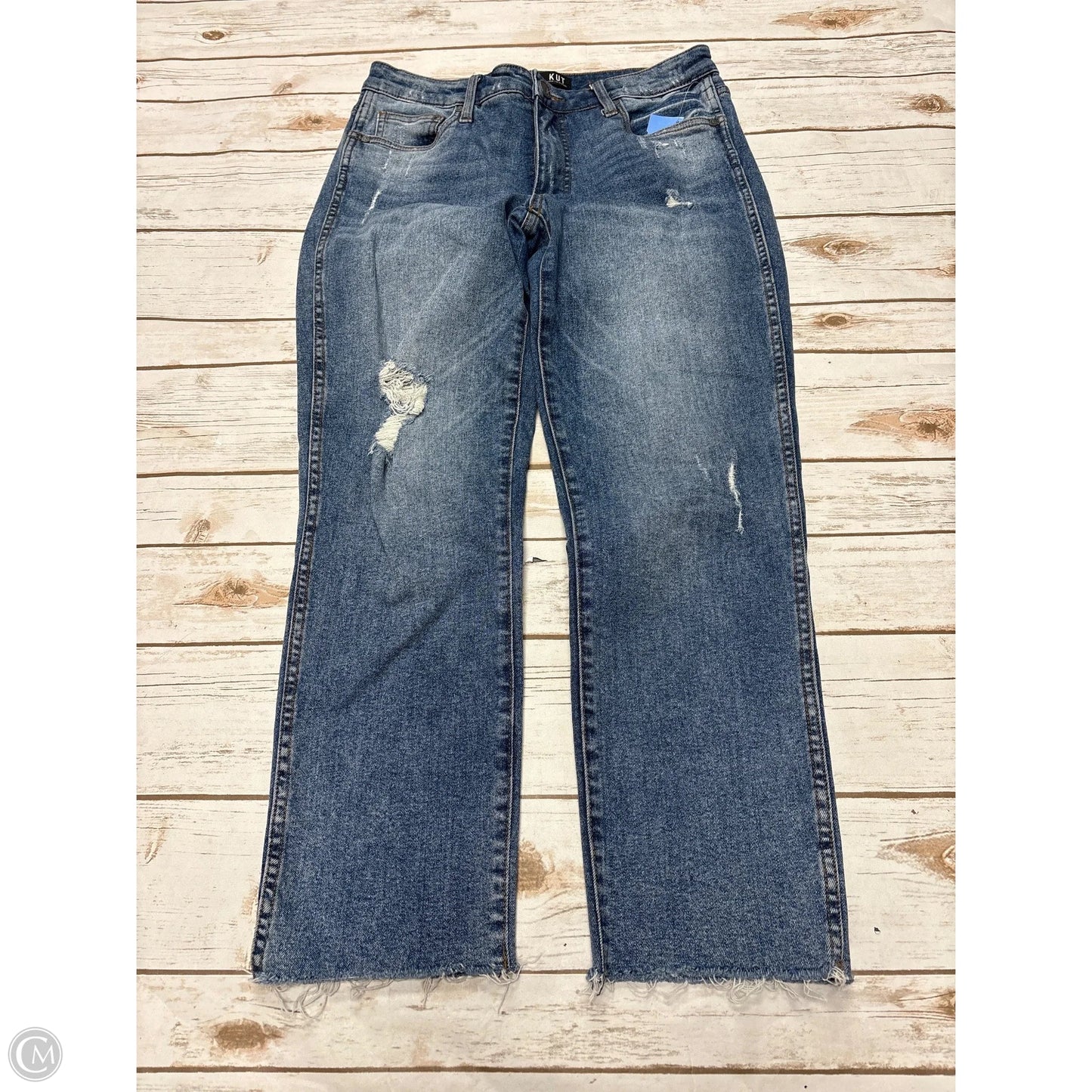 Jeans Straight By Kut In Blue Denim, Size: 6