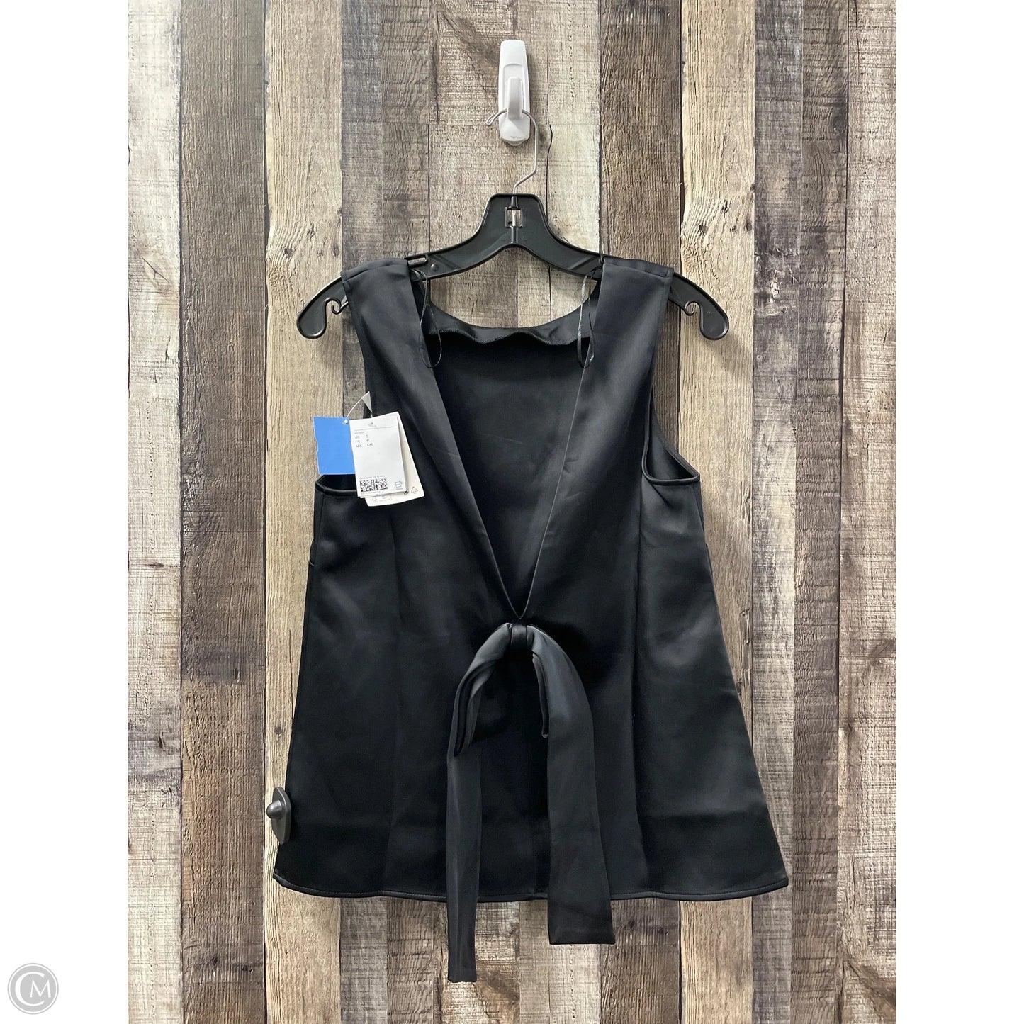 Top Sleeveless By H&m In Black, Size: S