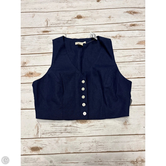 Top Sleeveless By Christian Siriano In Blue, Size: 10