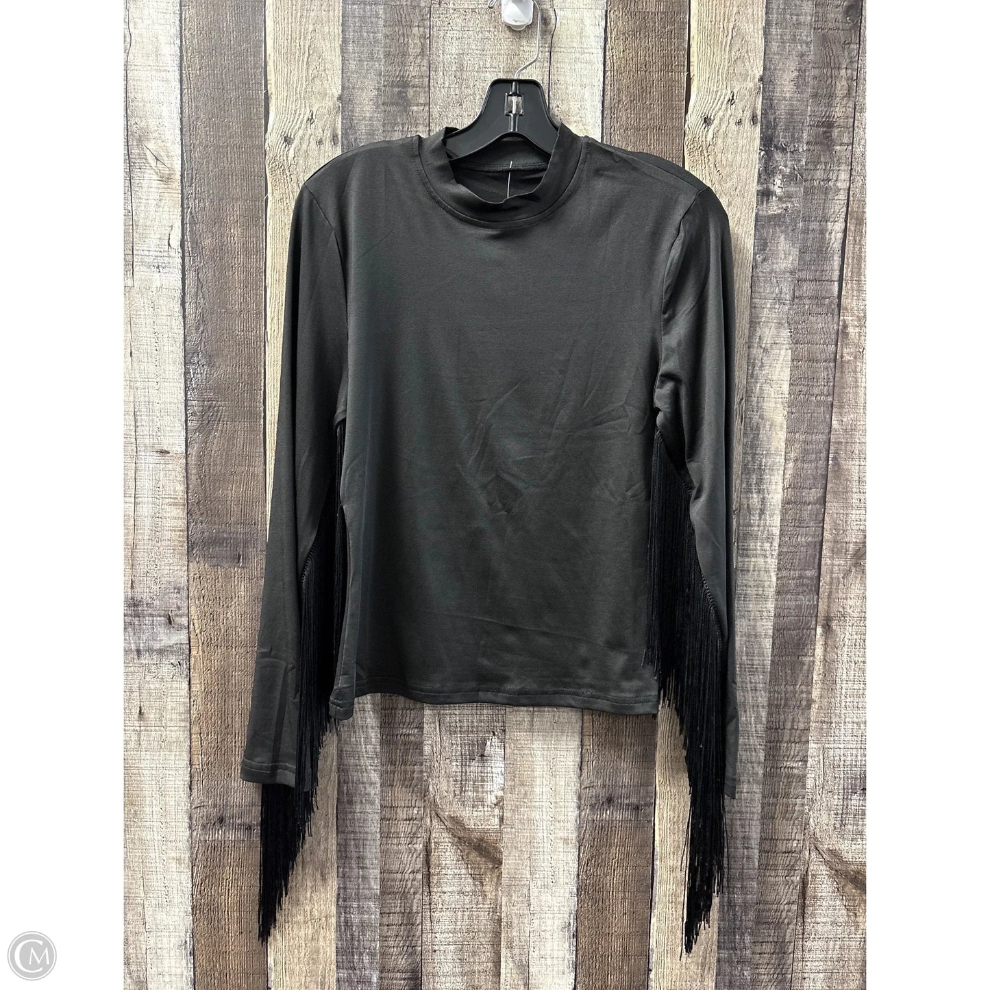 Top Long Sleeve By Cme In Black, Size: S