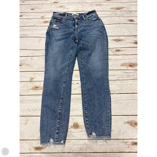 Jeans Straight By Loft In Blue Denim, Size: 4