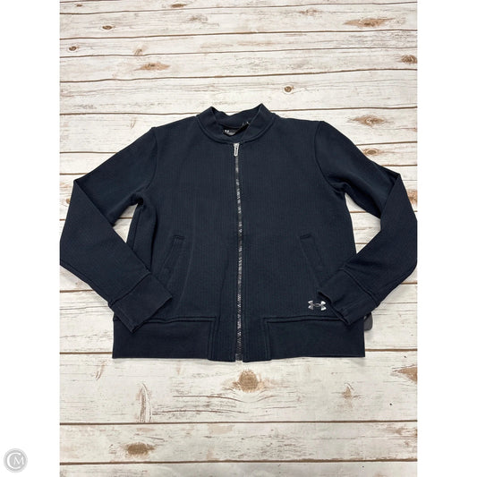 Athletic Top Long Sleeve Collar By Under Armour In Black, Size: S