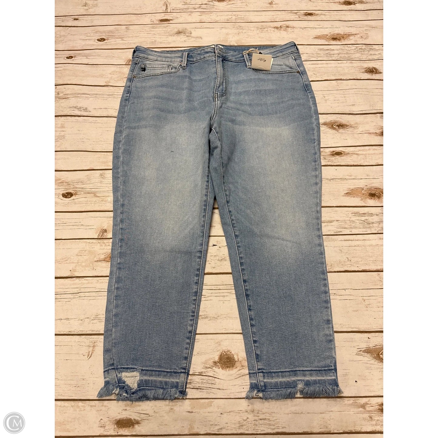 Jeans Straight By Kancan In Blue Denim, Size: 18