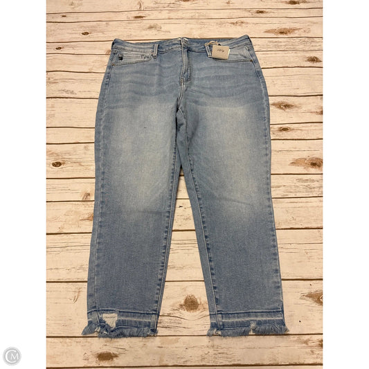 Jeans Straight By Kancan In Blue Denim, Size: 18