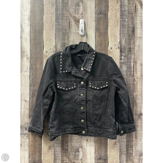 Jacket Denim By Forever 21 In Black Denim, Size: S