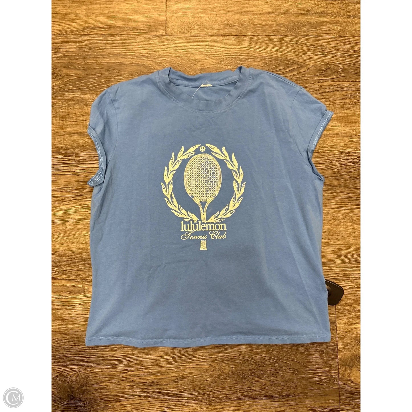 Athletic Top Short Sleeve By Lululemon In Blue, Size: S