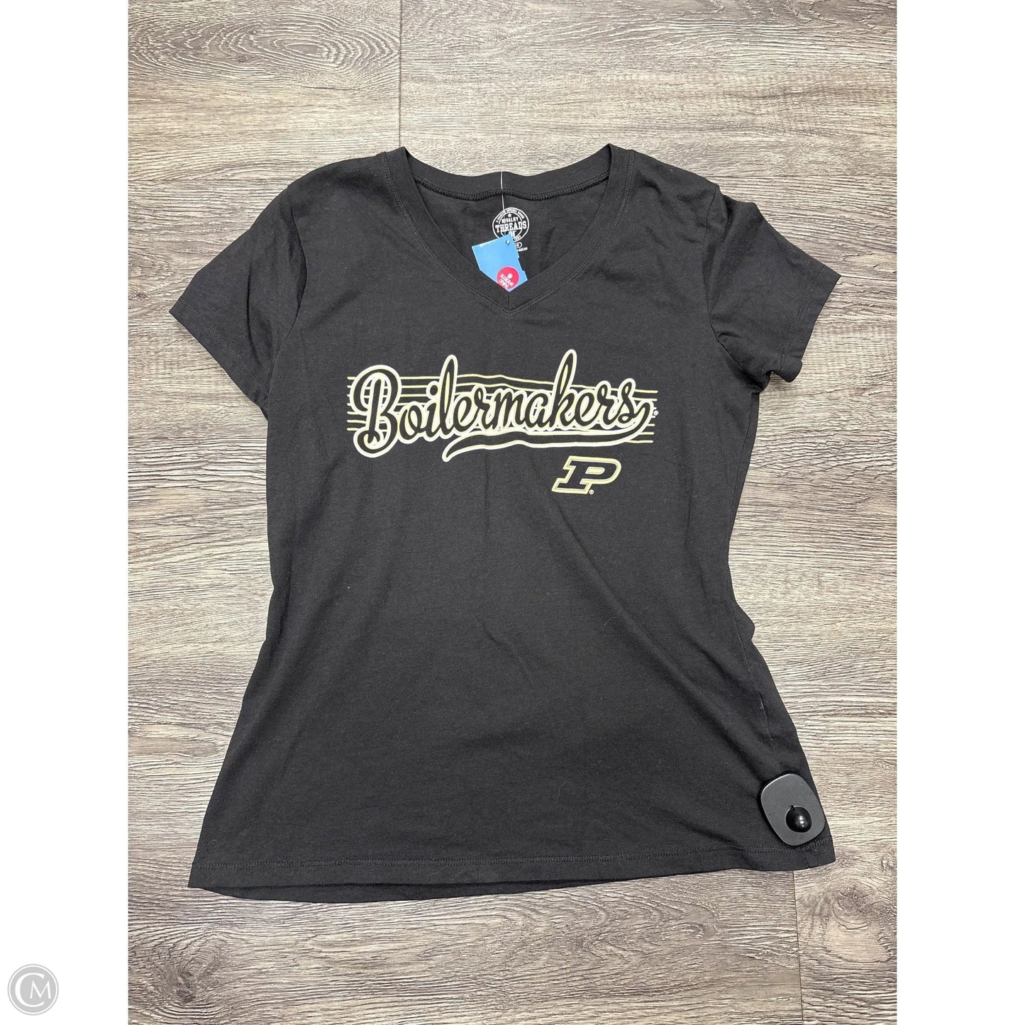 Athletic Top Short Sleeve By Cme In Black, Size: S