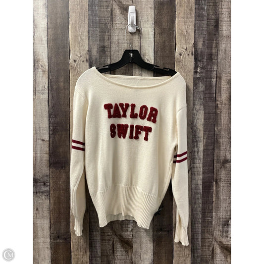 Sweater By Cmc In Cream & Red, Size: M