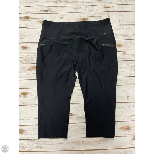 Athletic Leggings Capris By Eddie Bauer In Black, Size: 2x