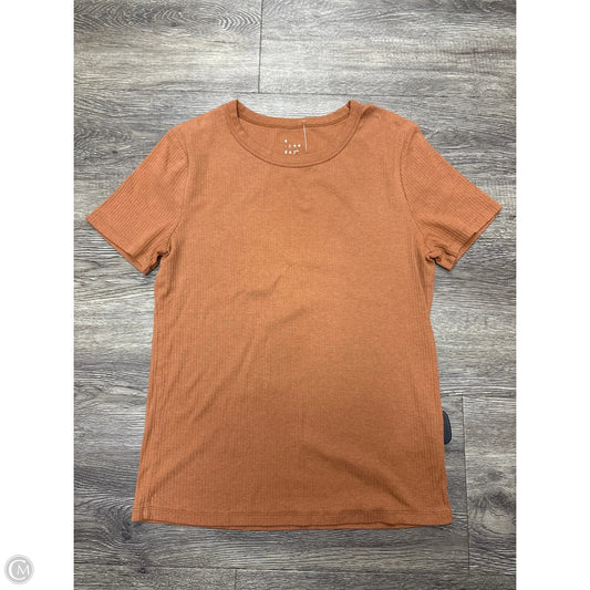 Top Short Sleeve By A New Day In Brown, Size: M