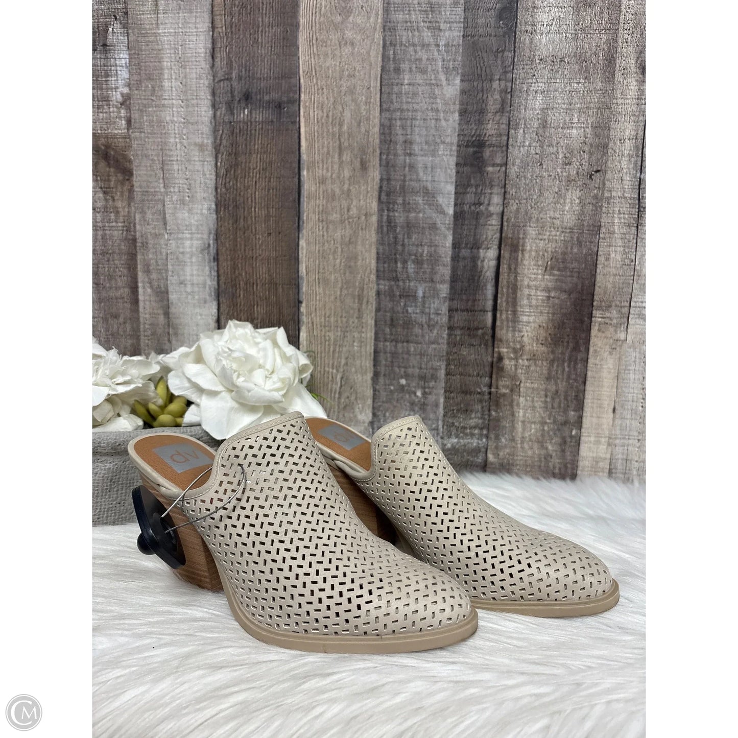 Shoes Heels Block By Dv In Beige, Size: 7.5